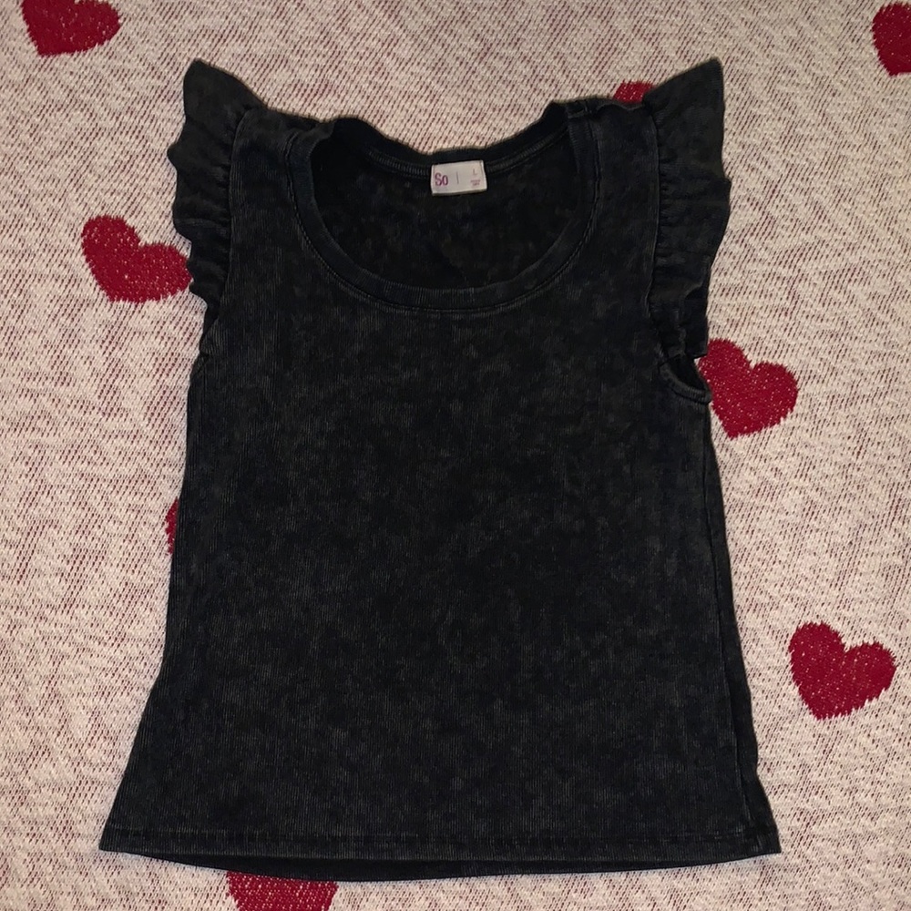 Black heather tank top